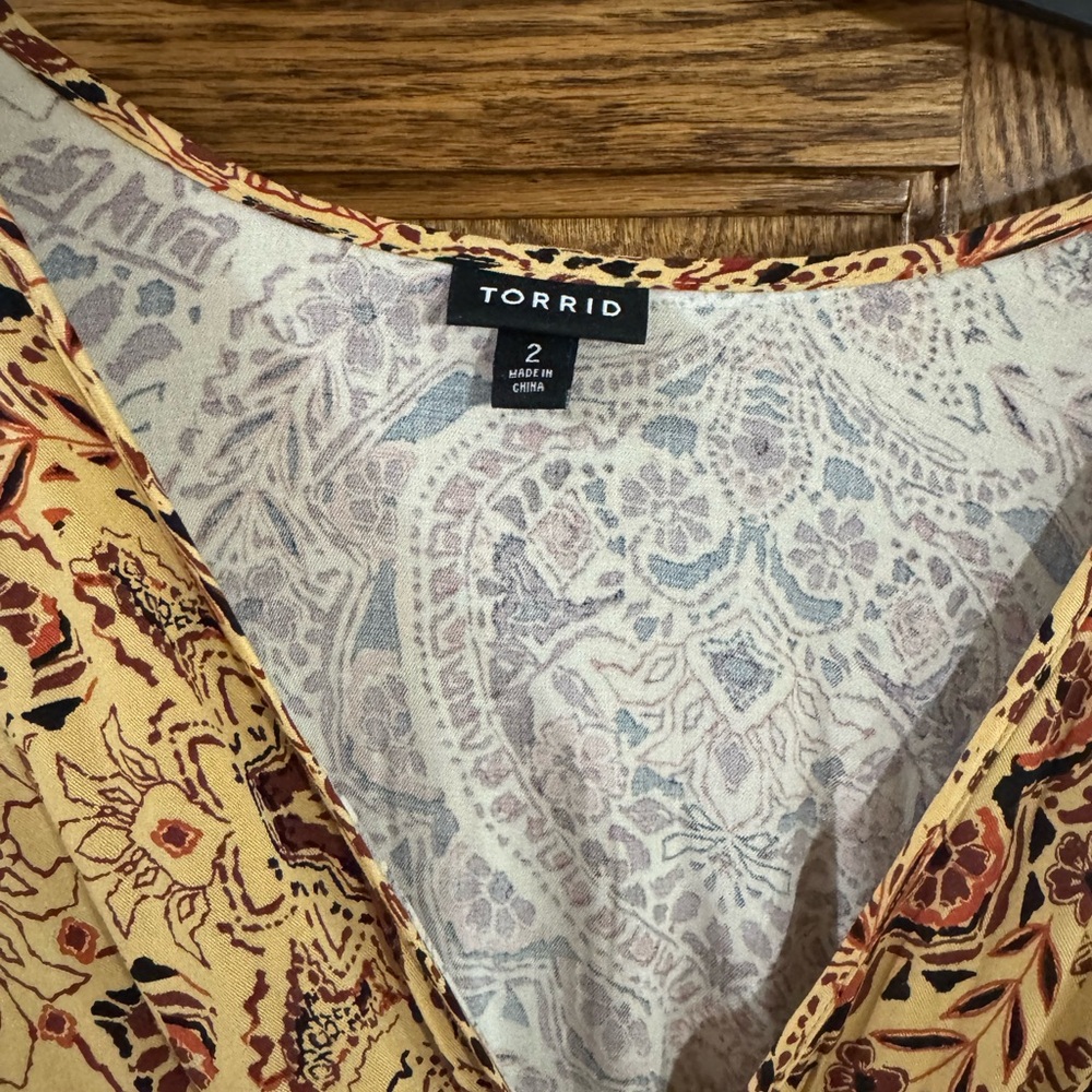 Torrid Multicolor Paisley Long Sleeve Dress - Picture 3 of 3